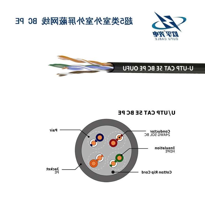 随州市U/UTP超5类4对非屏蔽室外电缆(23AWG)