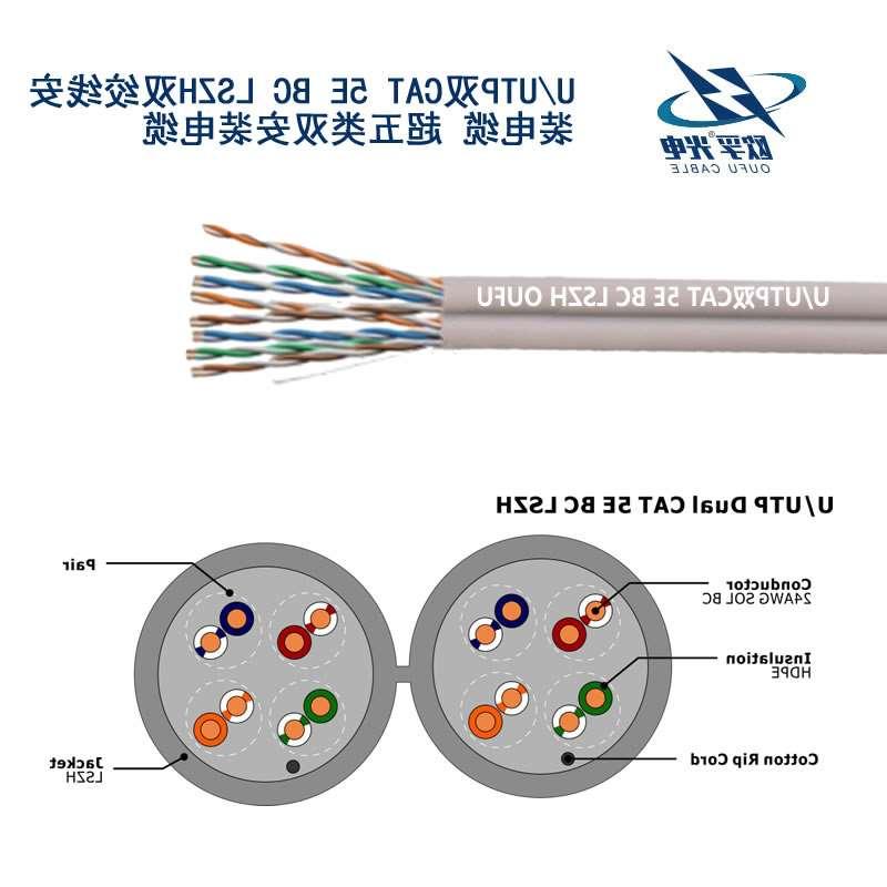 珠海市U/UTP超五类双4对非屏蔽电缆(24AWG)